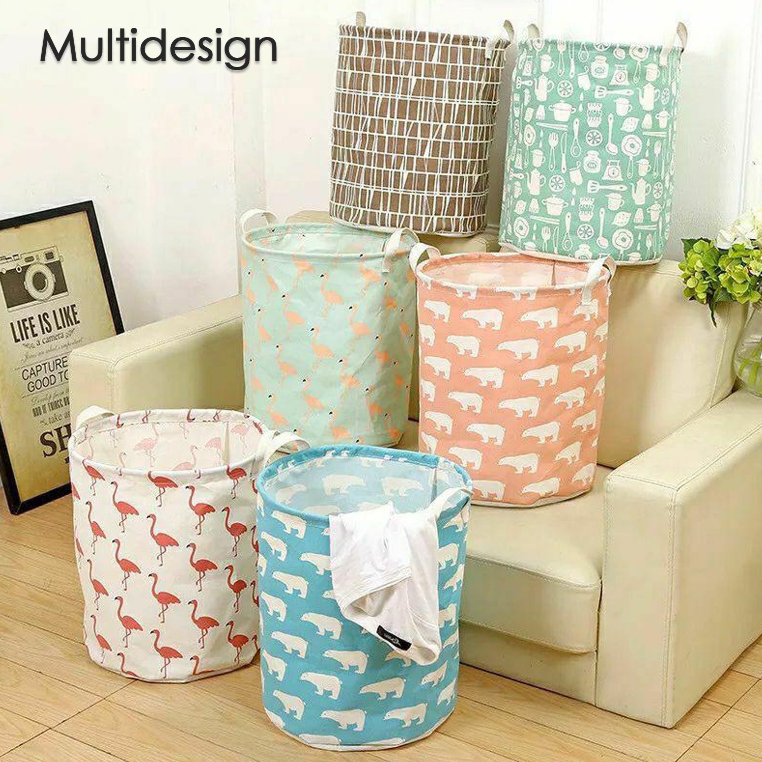 6276 Durable and Collapsible Laundry storage Bag with Handles Clothes & Toys Storage Foldable Laundry Bag for Dirty Clothes. DeoDap 6276 Durable and Collapsible Laundry storage Bag with Handles Clothes & Toys Storage Foldable Laundry Bag for Dirty Clothes. DeoDap